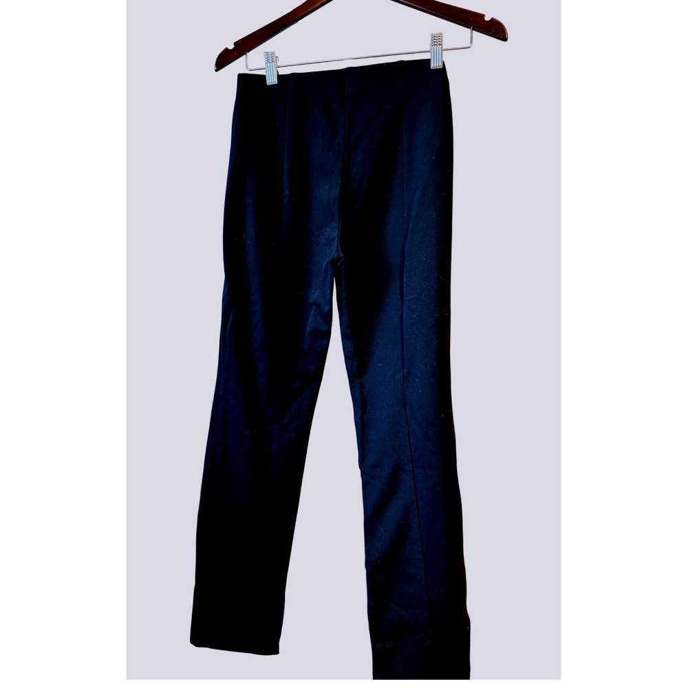 Pull On Black Pintuck Ponte Slim Pants Size S | Dark Academic |City Chic |Modern - Picture 4 of 9